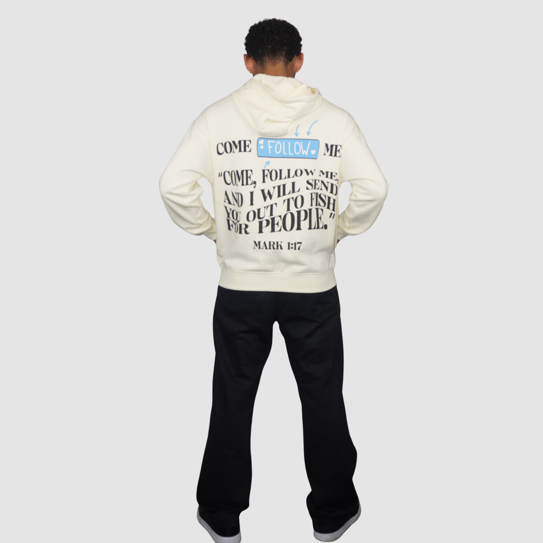 FOLLOW ME Luxury Oversized Unisex Heavyweight Zip-Up Hoodie