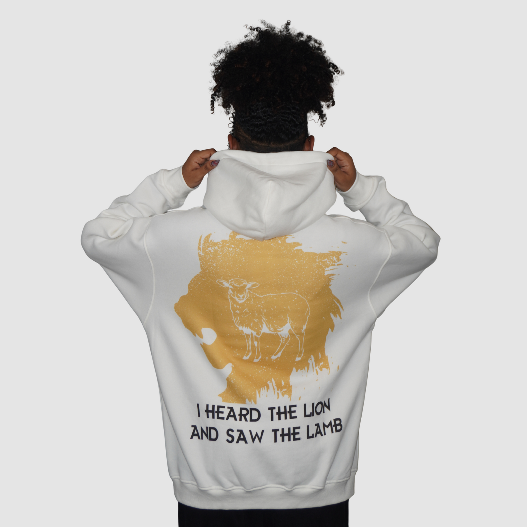 THE LION AND THE LAMB - Cropped Boxy Oversized Hoodie – Unisex