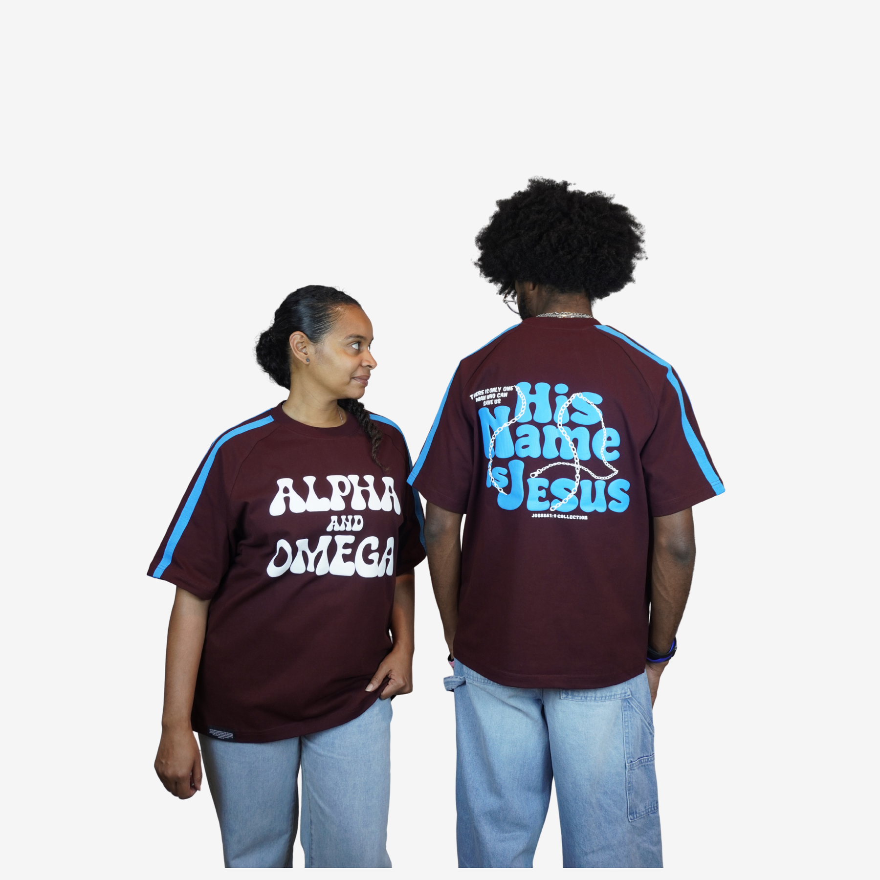 ALPHA AND OMEGA – Unisex Premium Oversized 3D Puff Print T-Shirt