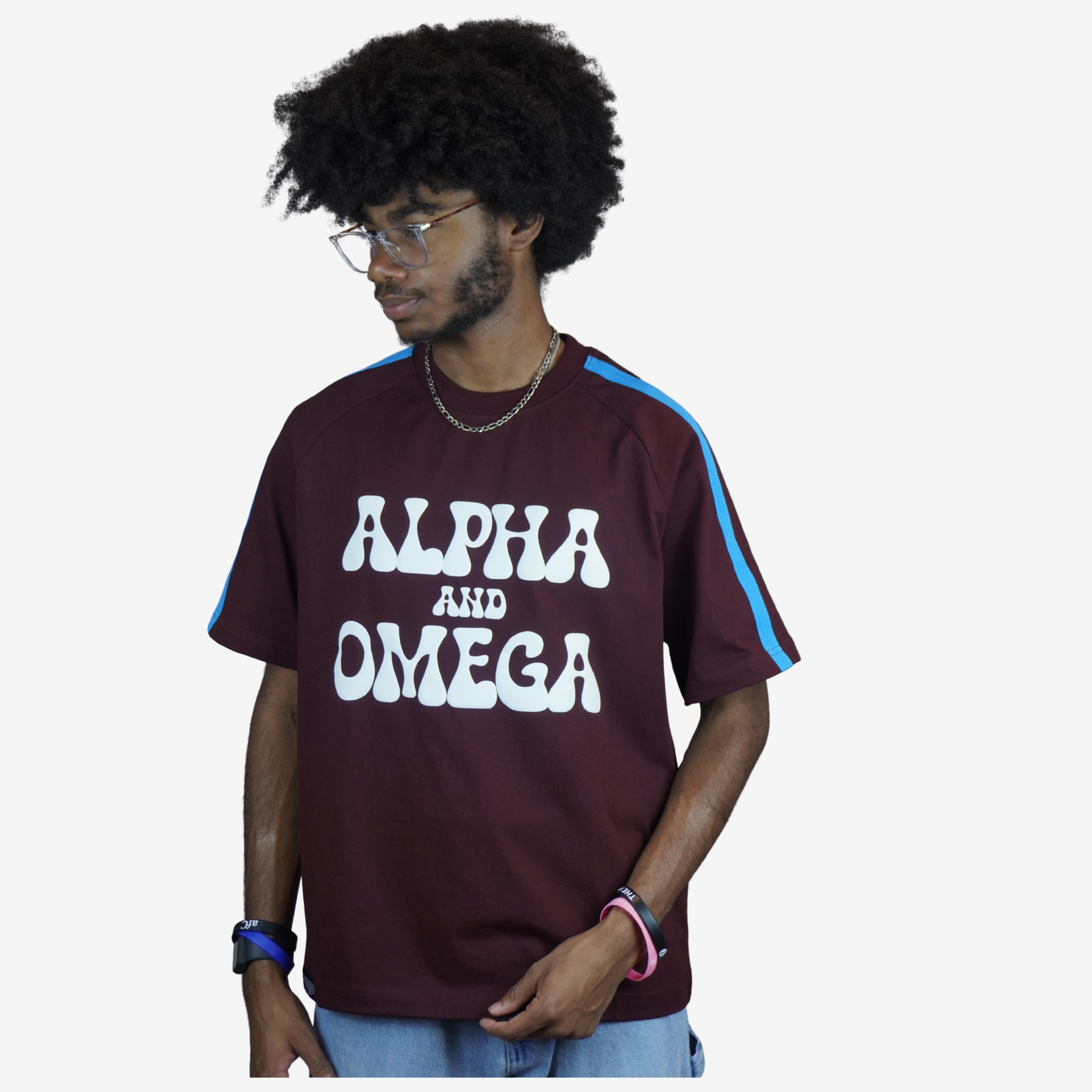 ALPHA AND OMEGA – Unisex Premium Oversized 3D Puff Print T-Shirt