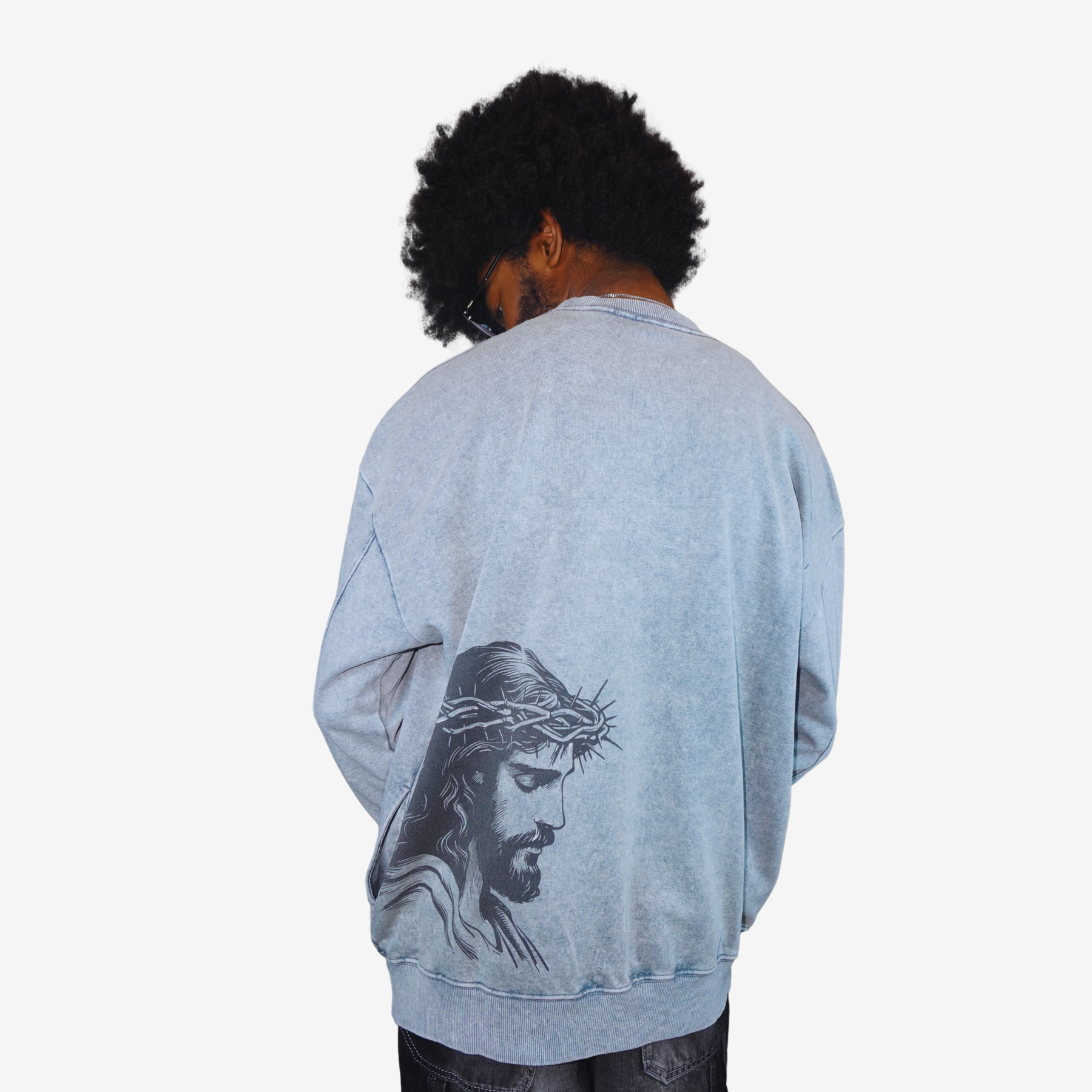 YESHUA (יֵשׁוּעַ) – Unisex Premium Oversized Embroidered Sweatshirt w/ Side Pockets