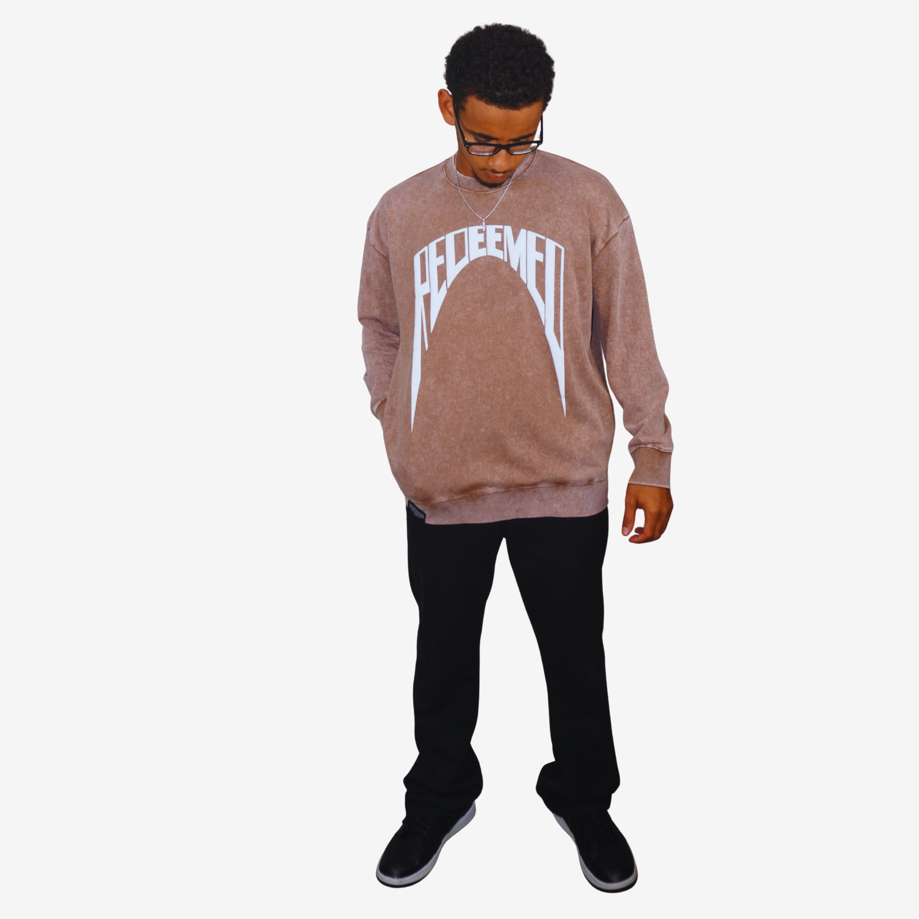 REDEEMED – Unisex Premium Oversized Puff Print Sweatshirt w/ Side Pockets