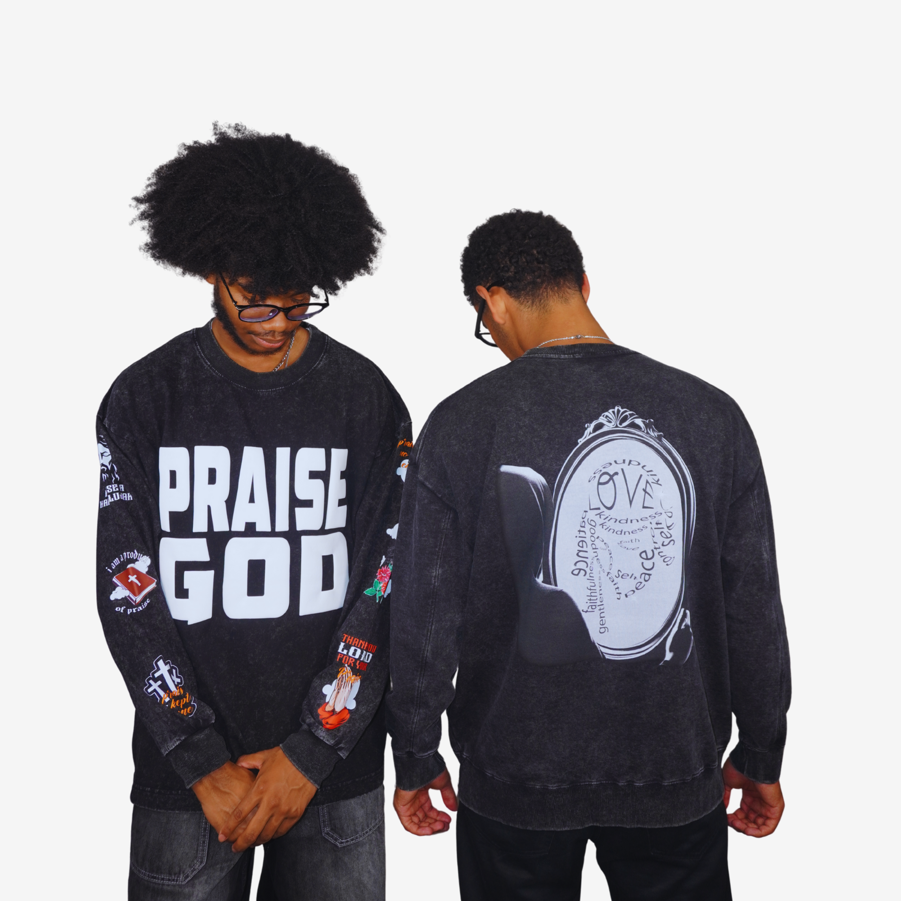 SELEM ELOHIM – Unisex Premium Oversized Embroidered Sweatshirt w/ Side Pockets