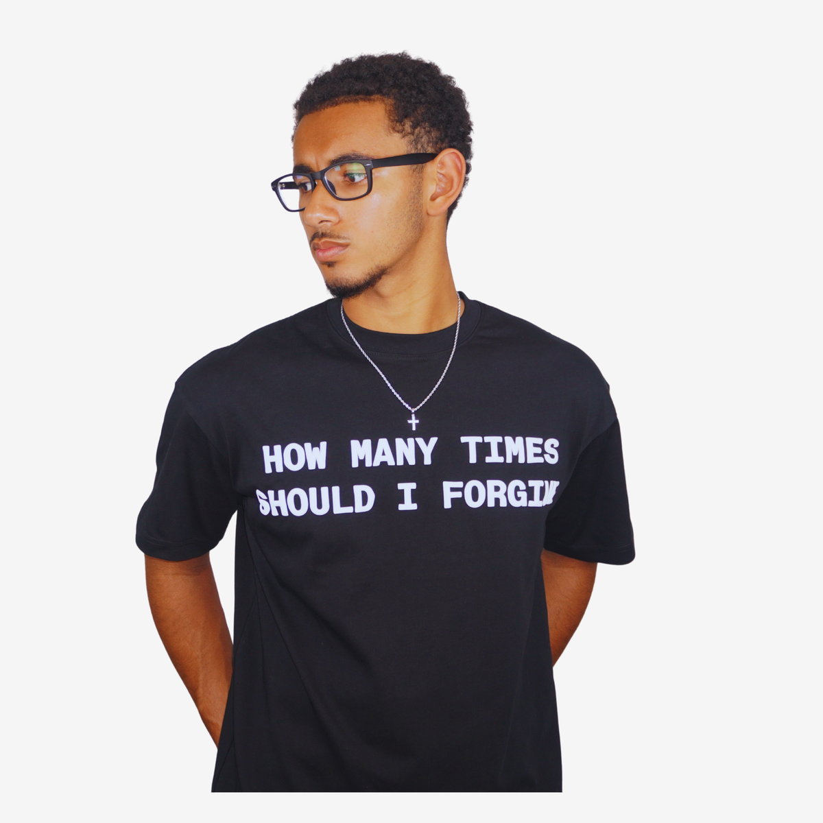 70x7 FORGIVE – Unisex Premium Oversized 3D Puff Print T-Shirt