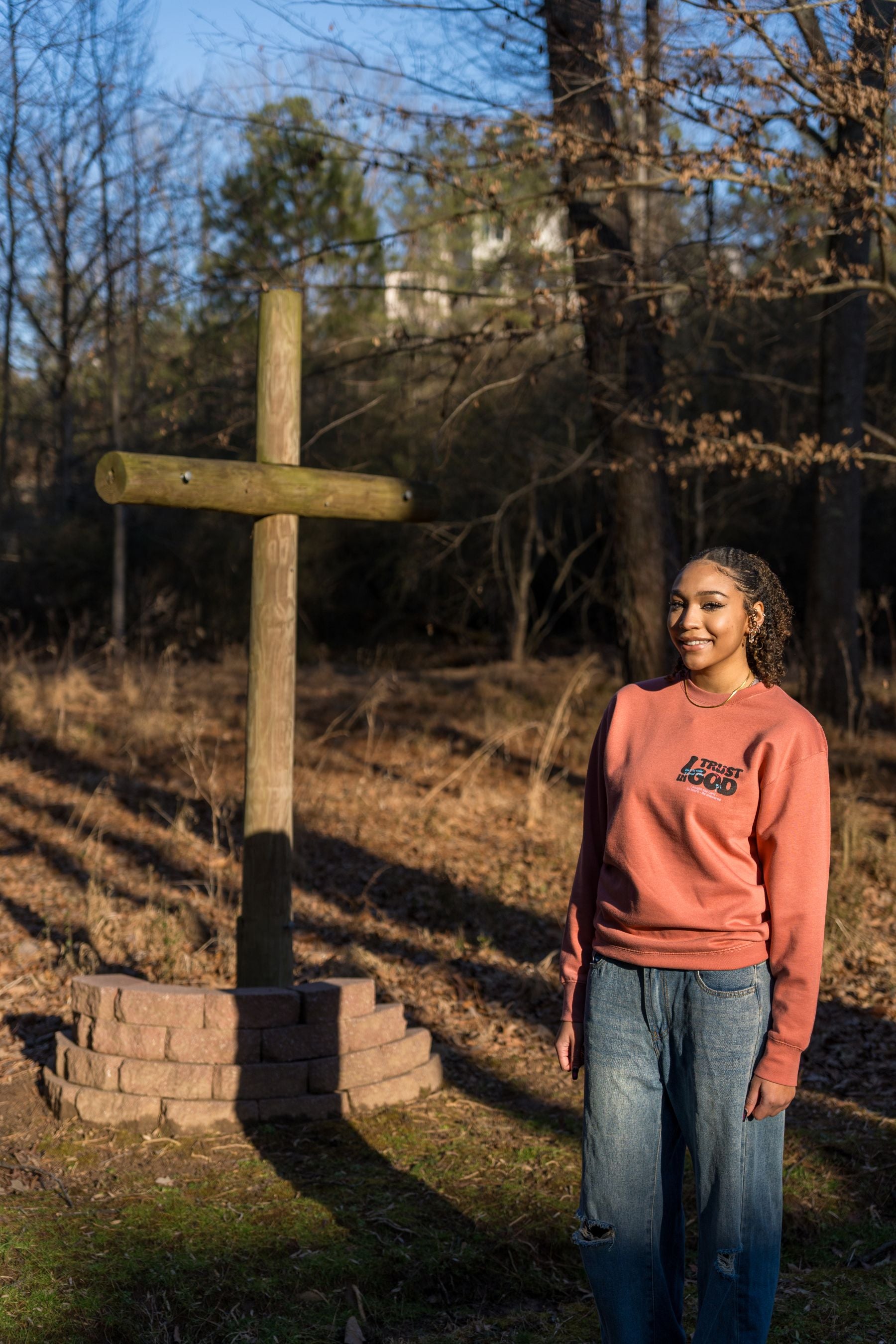 I Trust In God I Unisex Premium Sweatshirt