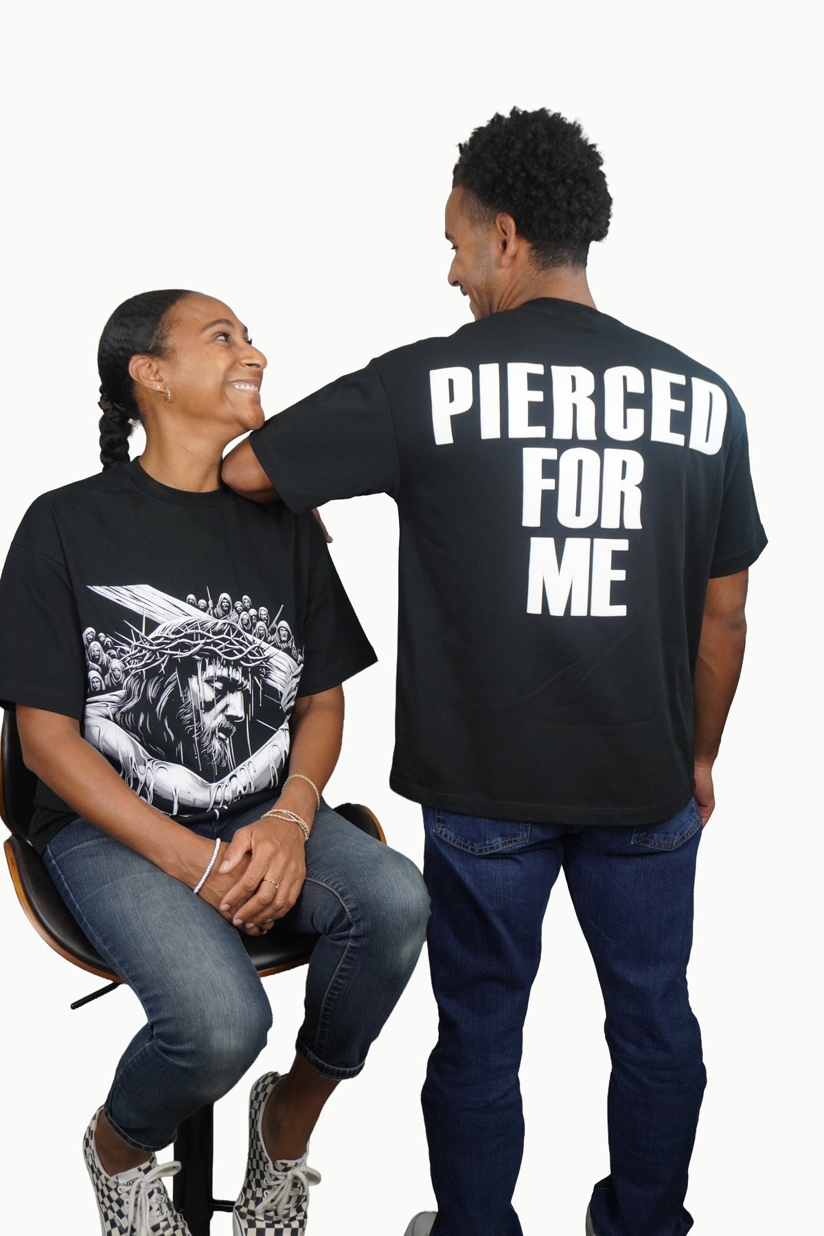 PIERCED FOR ME — CROWNED CROSS PREMIUM TEE