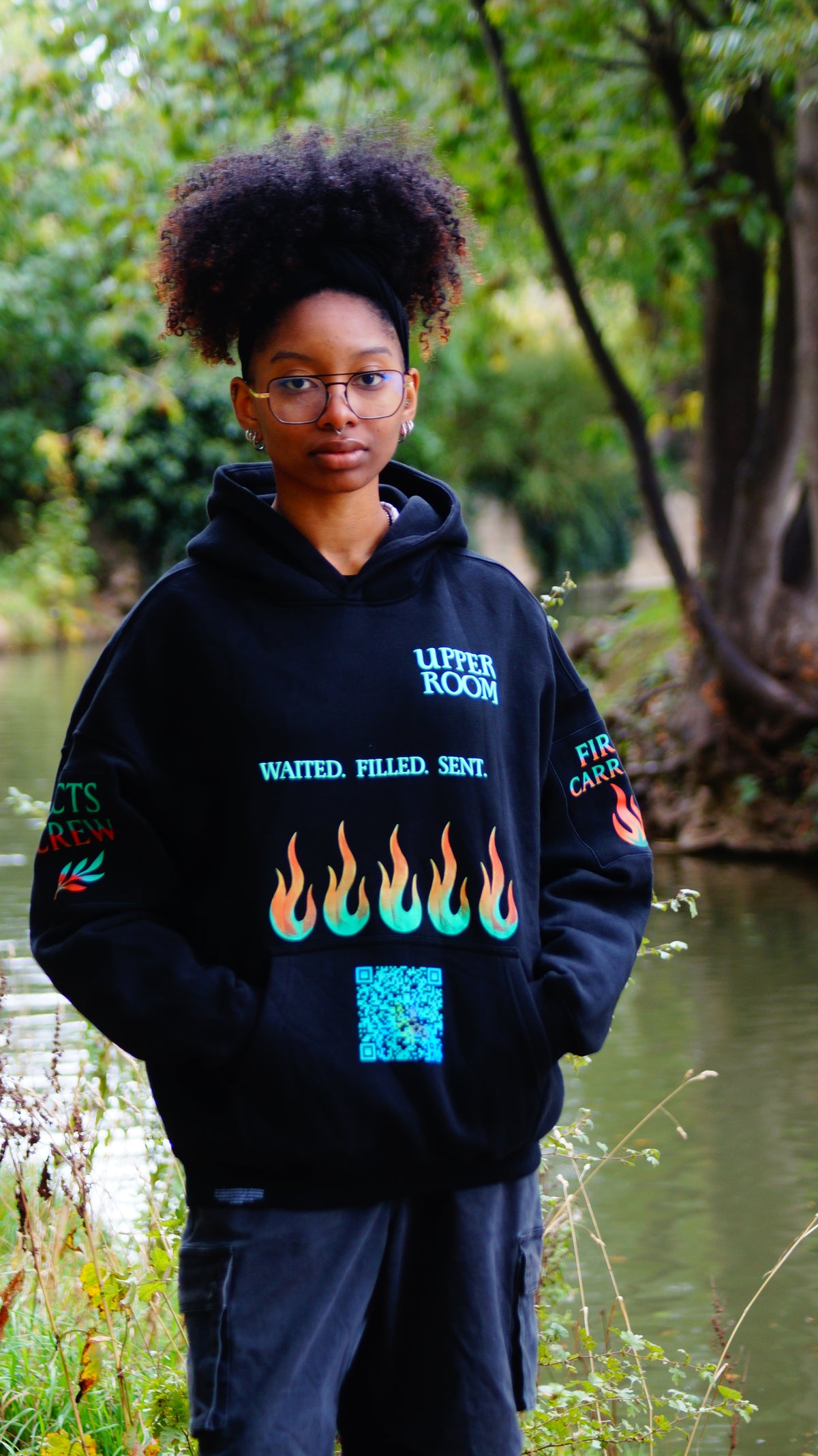 UPPER ROOM — “WAITED. FILLED. SENT.” Premium Unisex Hoodie