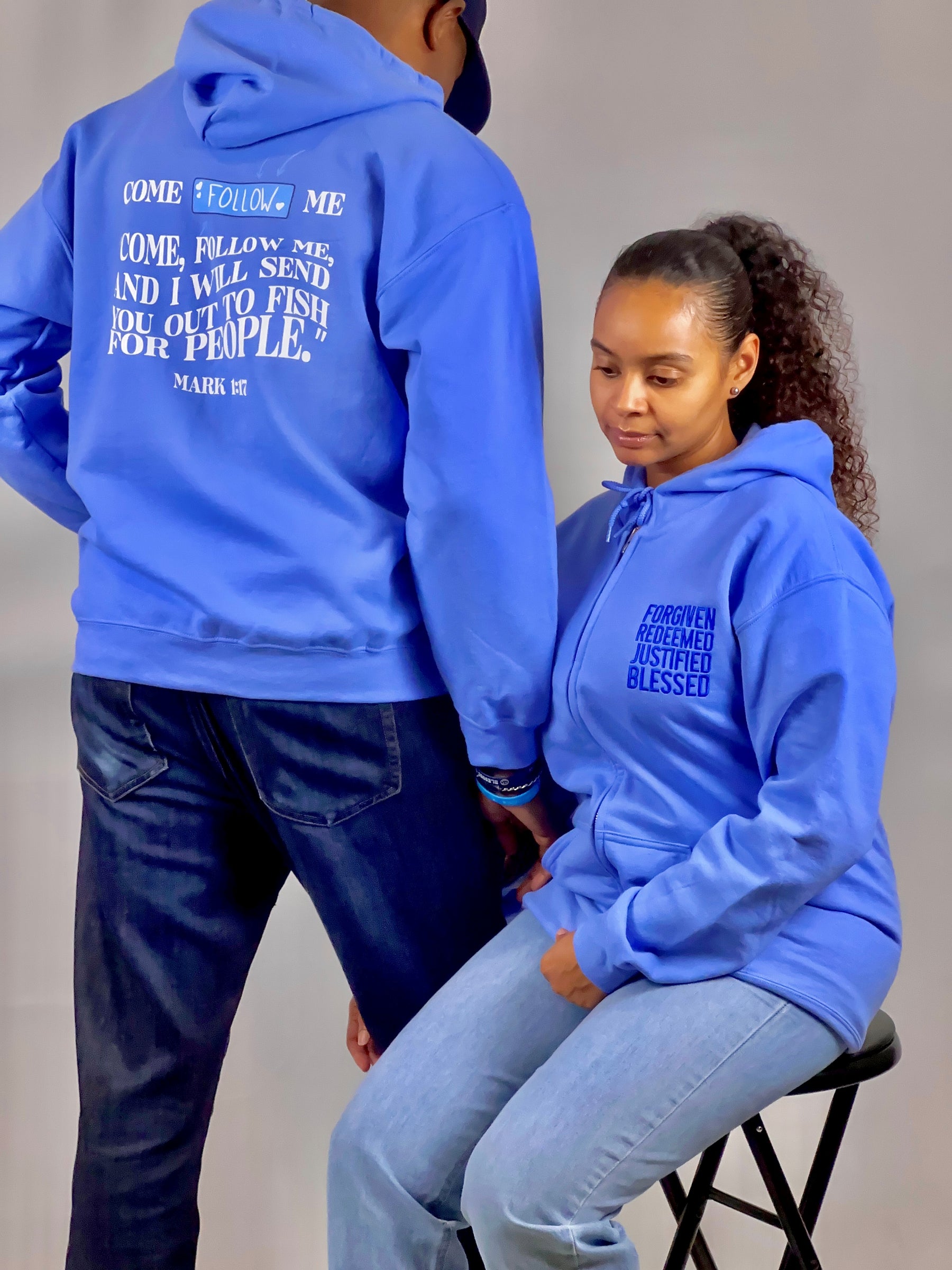 FOLLOW ME I UNISEX HEAVY BLEND ZIP HOODIE