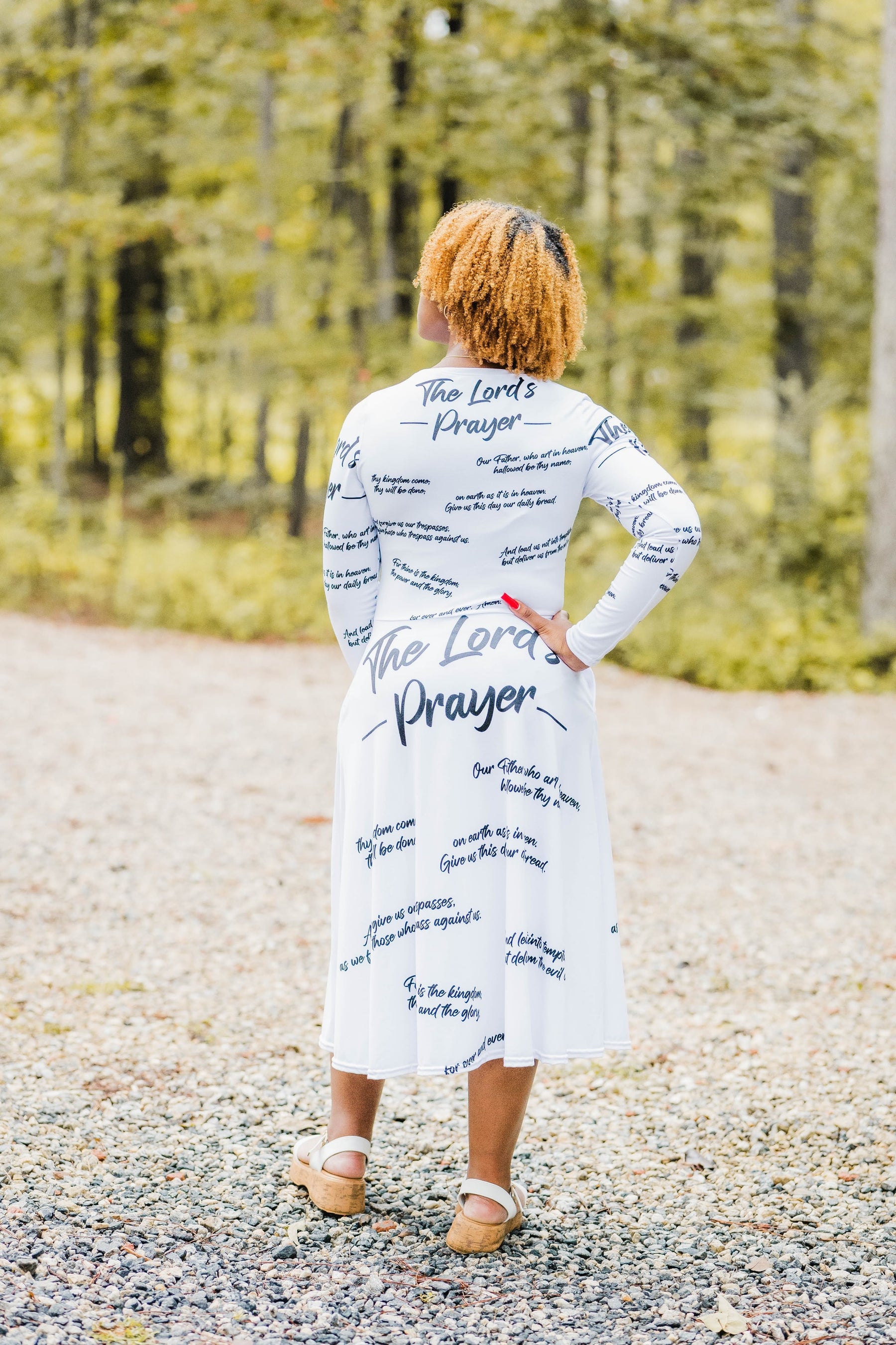 The Lord's Prayer I Premium Long Sleeve Midi Dress