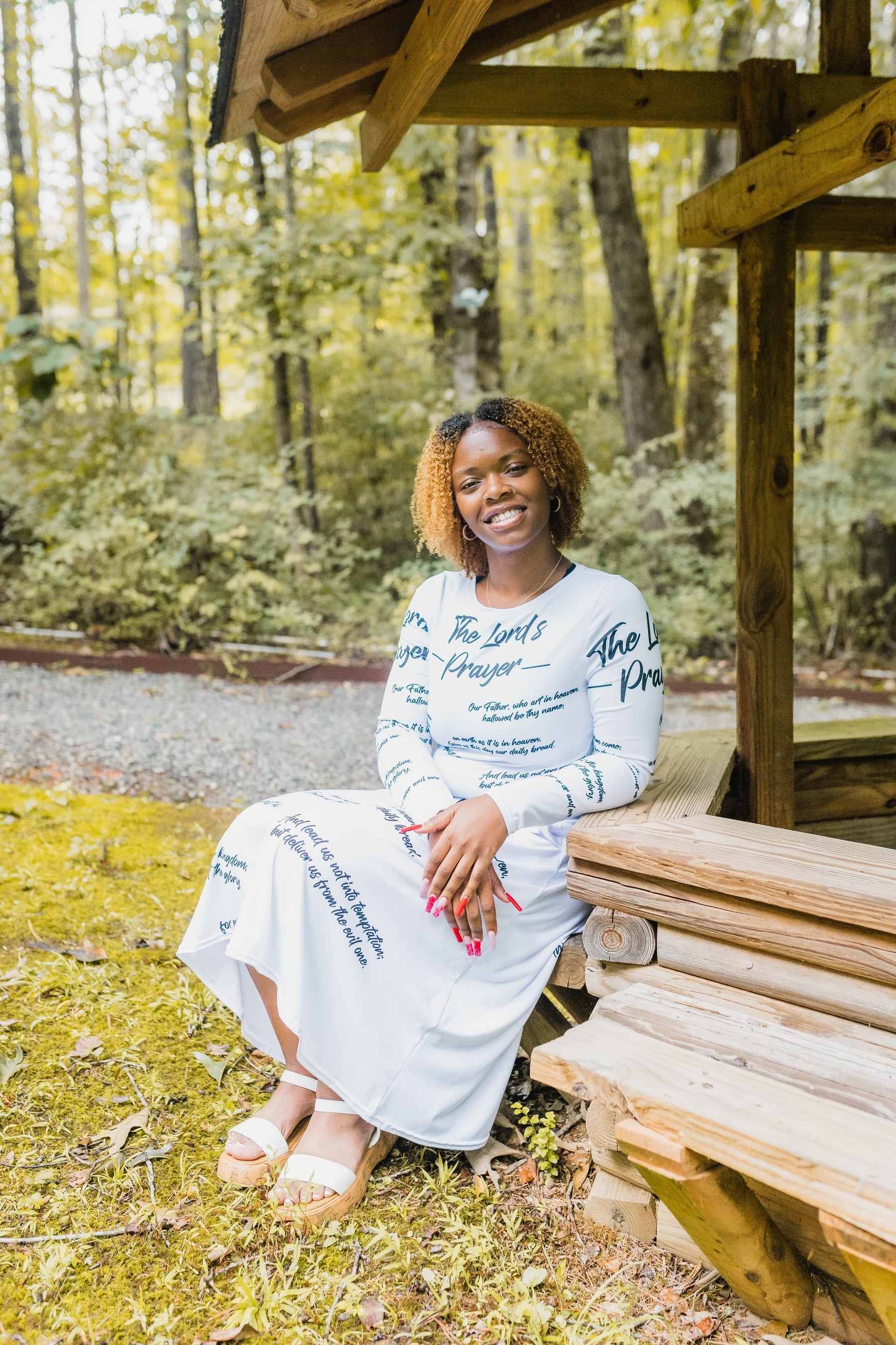 The Lord's Prayer I Premium Long Sleeve Midi Dress