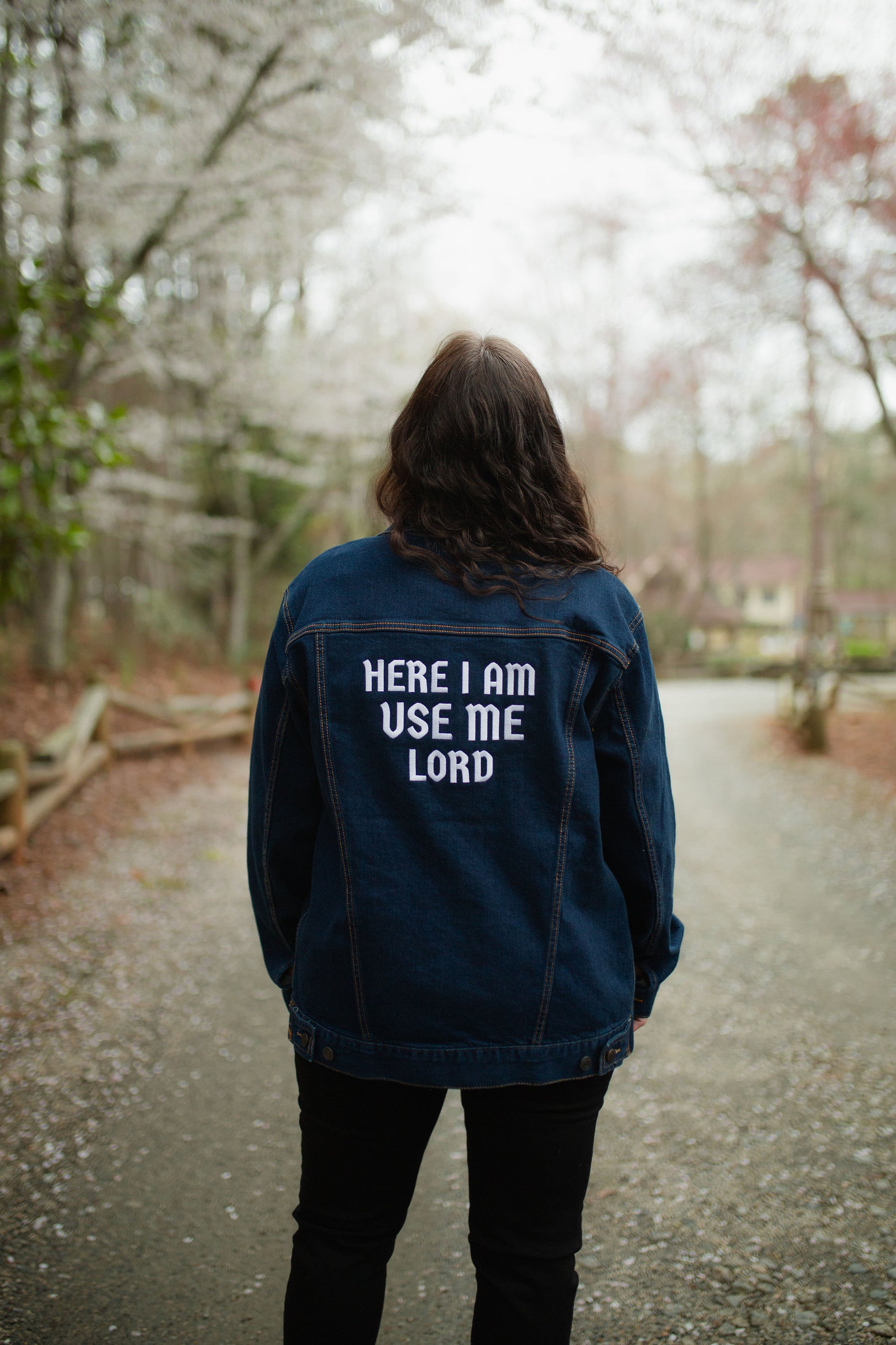 HERE I AM I UNISEX DENIM JACKET
