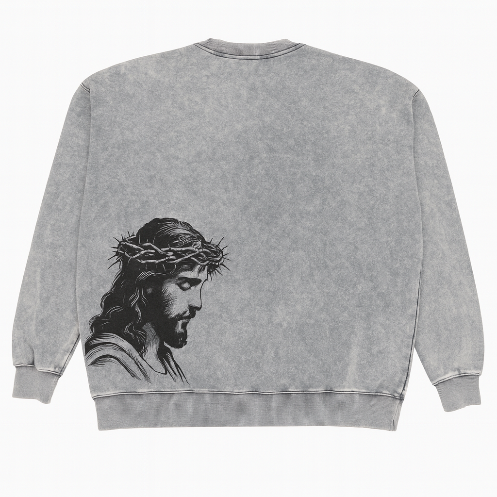 YESHUA (יֵשׁוּעַ) – Unisex Premium Oversized Embroidered Sweatshirt w/ Side Pockets