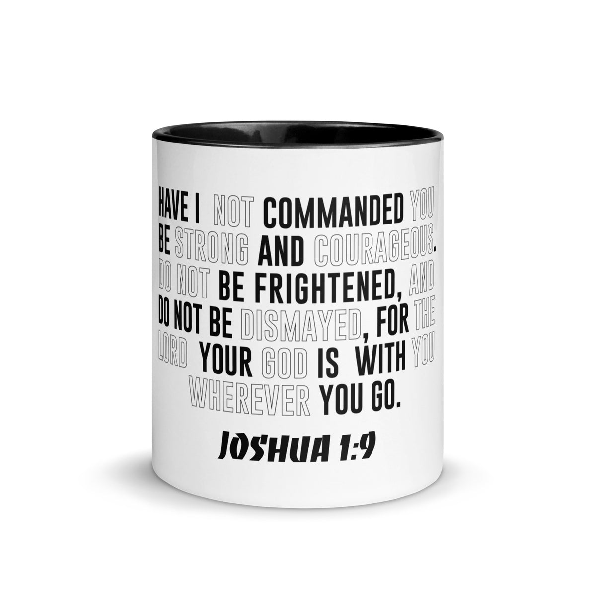 Joshua 1:9 I Mug with Color Inside
