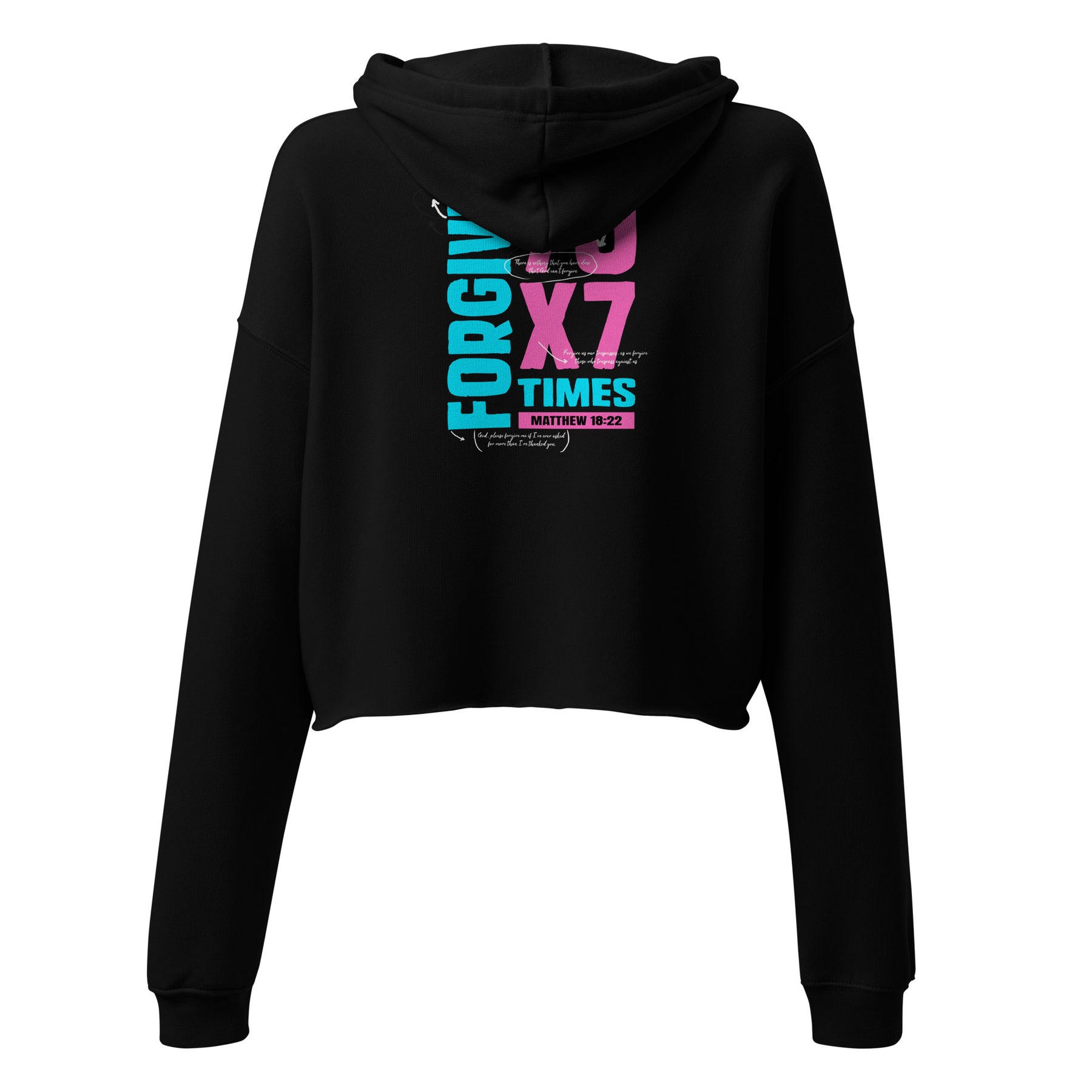 70 X 7 FORGIVE I PREMIUM WOMEN'S CROP HOODIE
