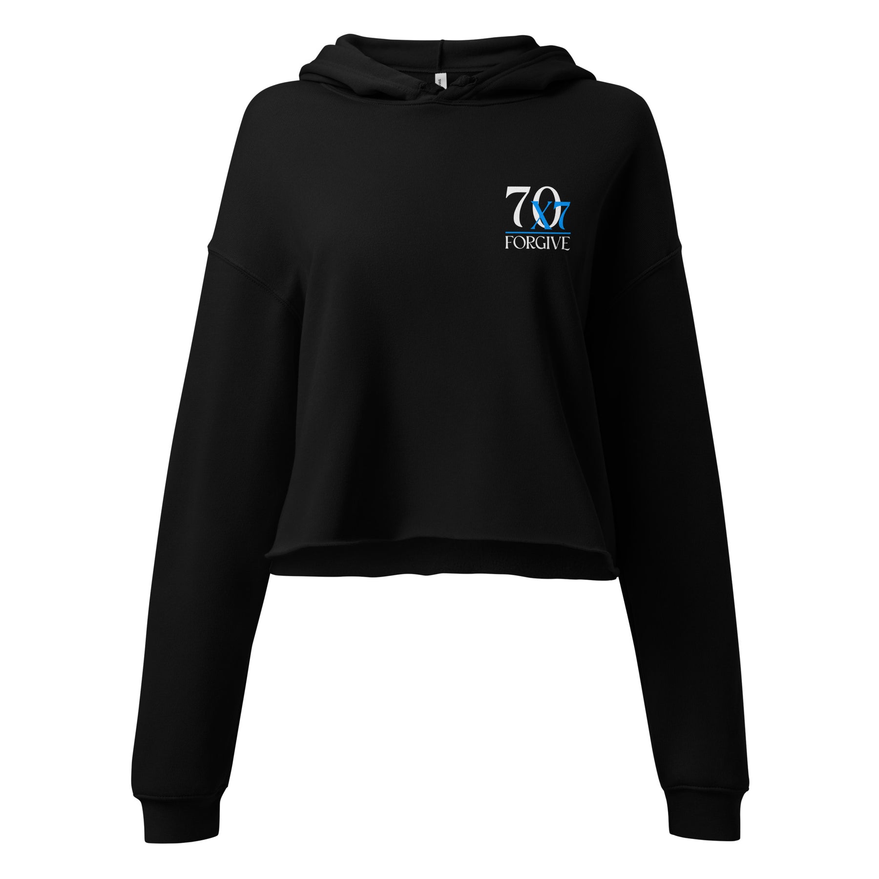 70 X 7 FORGIVE I PREMIUM WOMEN'S CROP HOODIE