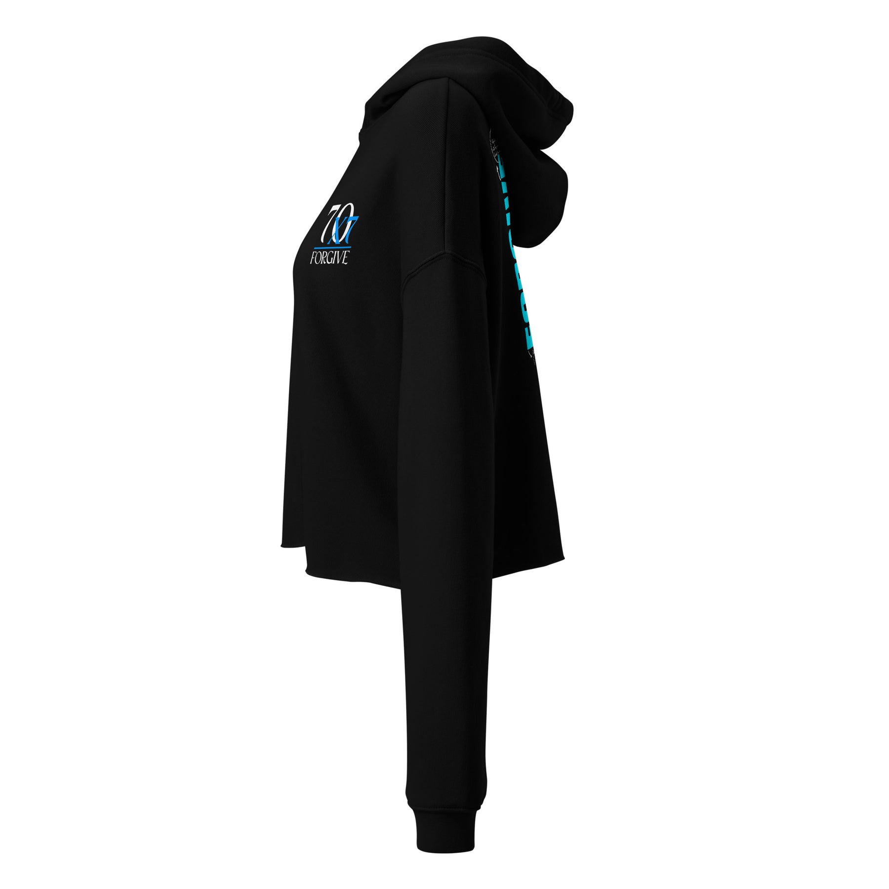 70 X 7 FORGIVE I PREMIUM WOMEN'S CROP HOODIE