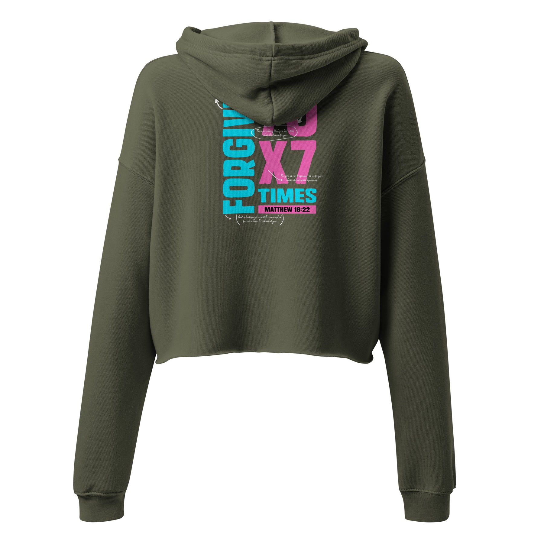 70 X 7 FORGIVE I PREMIUM WOMEN'S CROP HOODIE