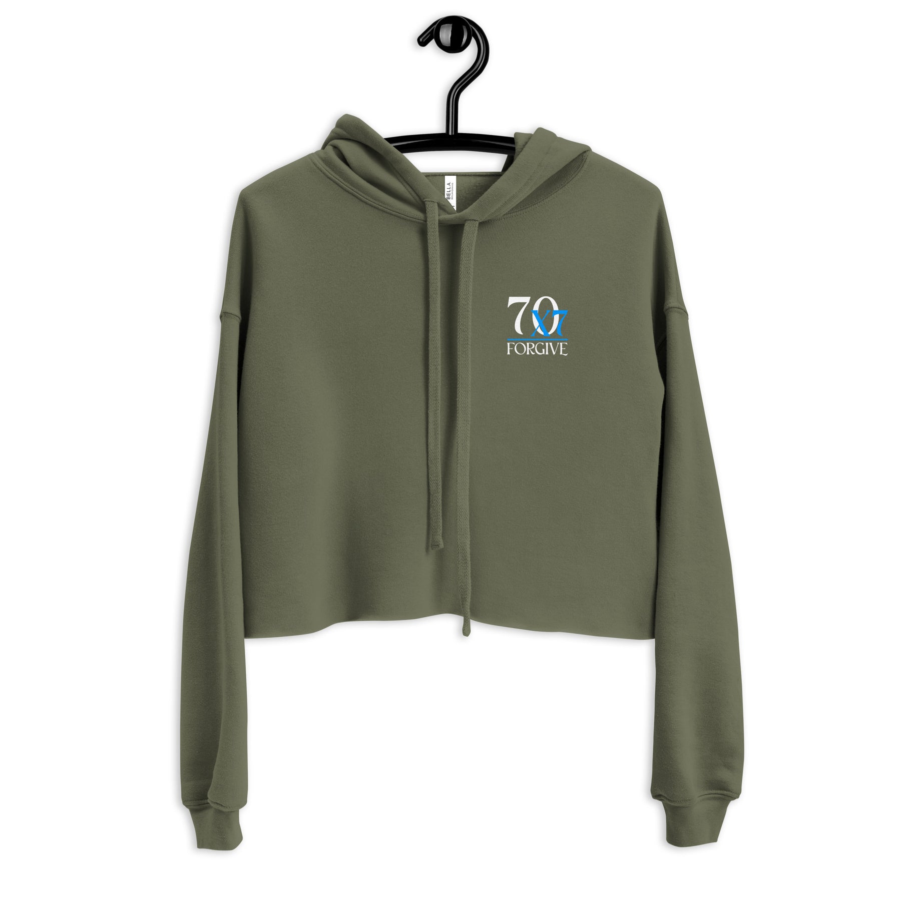 70 X 7 FORGIVE I PREMIUM WOMEN'S CROP HOODIE
