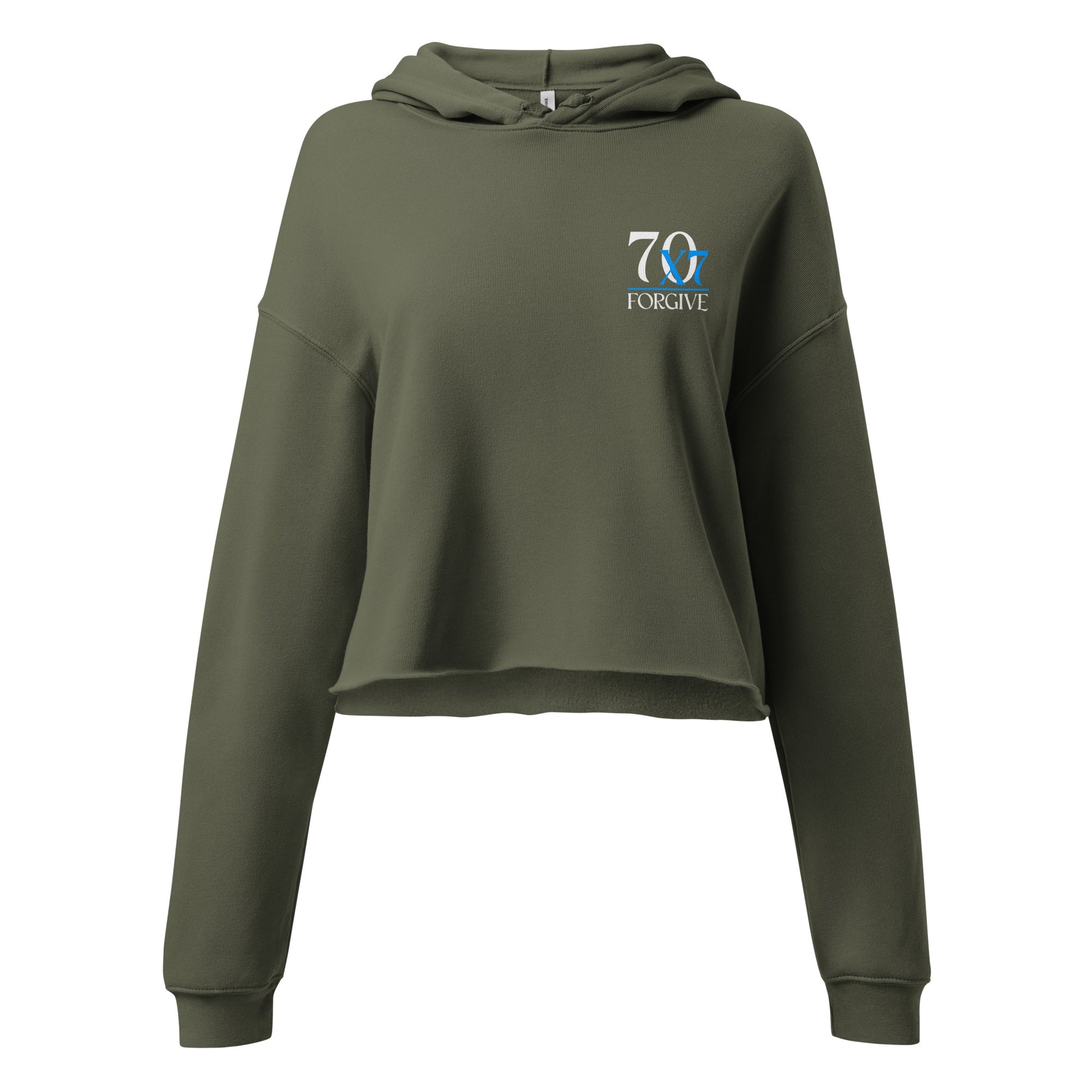 70 X 7 FORGIVE I PREMIUM WOMEN'S CROP HOODIE