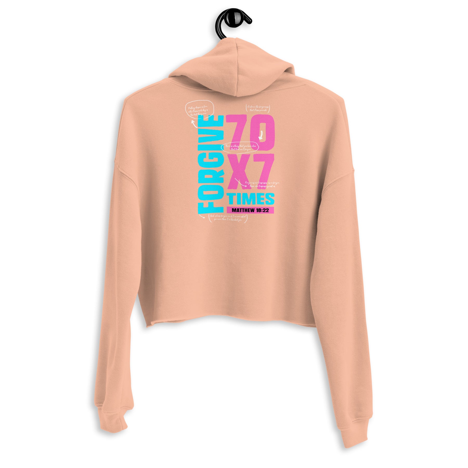 70 X 7 FORGIVE I PREMIUM WOMEN'S CROP HOODIE