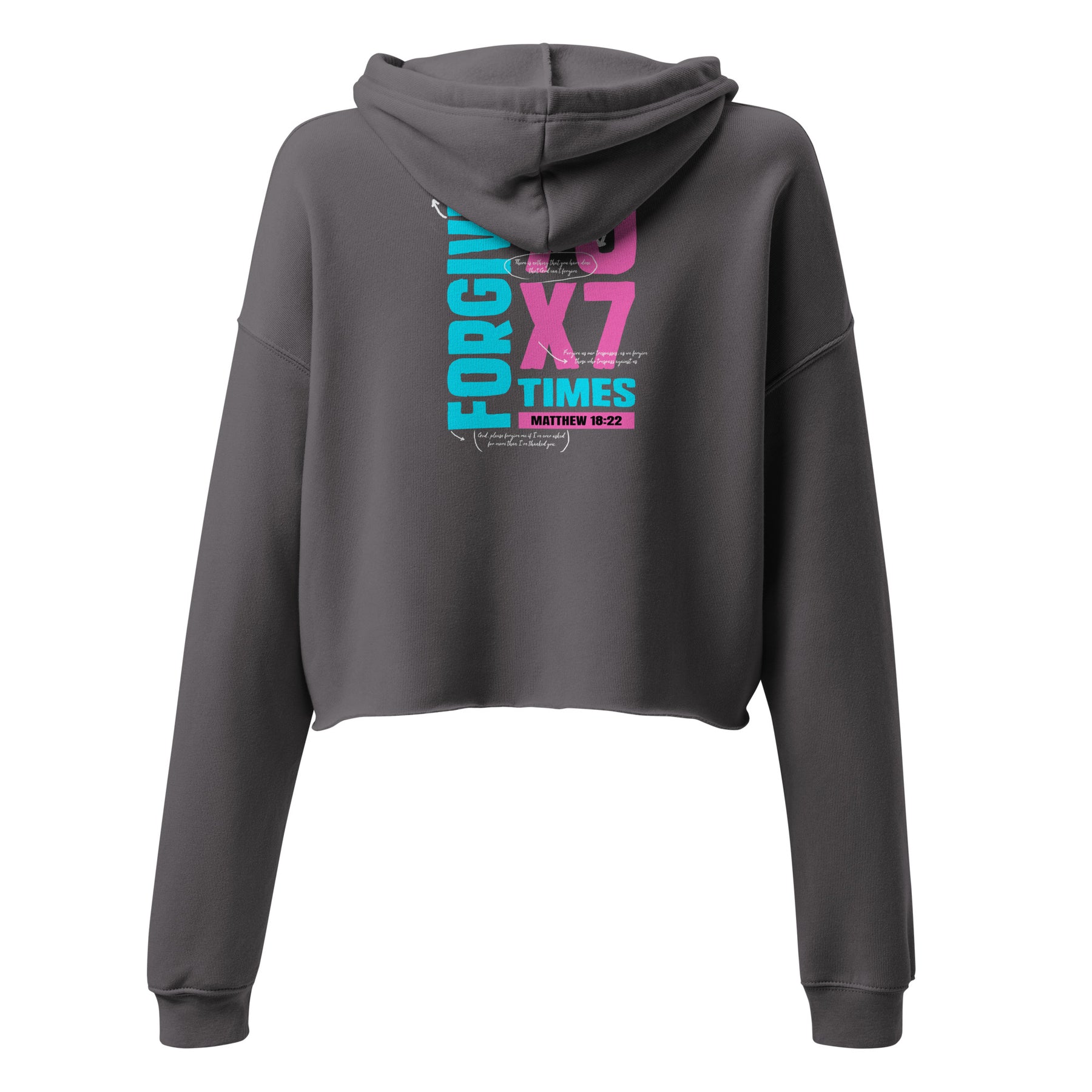 70 X 7 FORGIVE I PREMIUM WOMEN'S CROP HOODIE