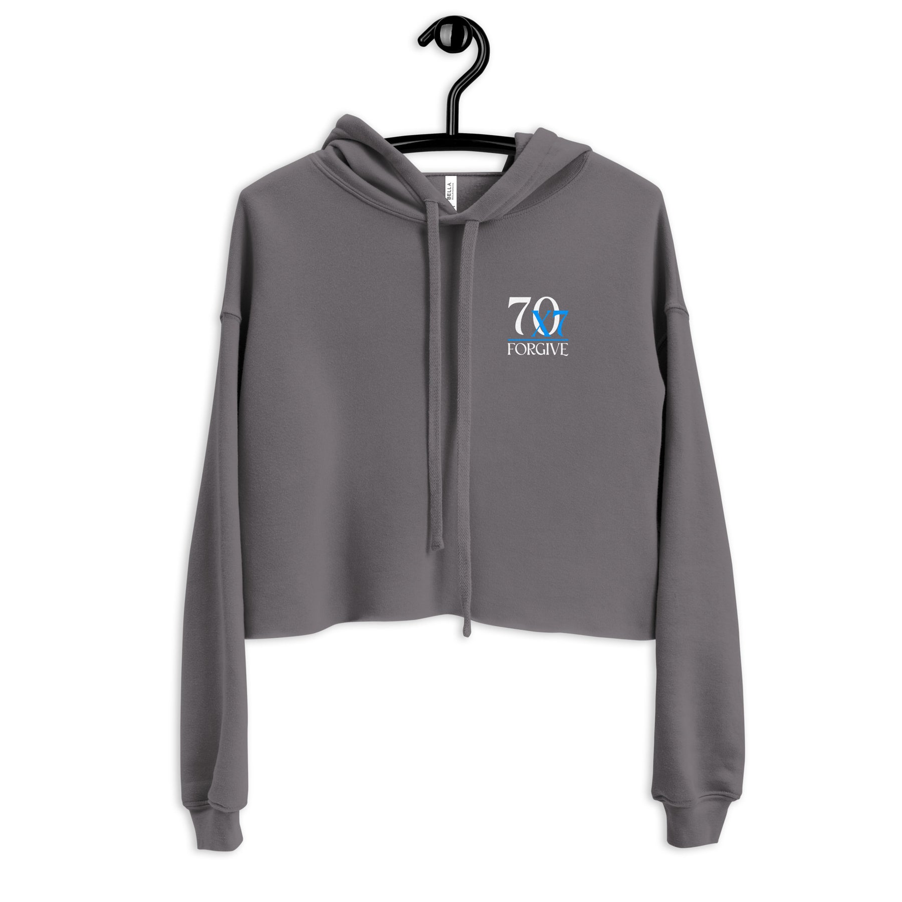 70 X 7 FORGIVE I PREMIUM WOMEN'S CROP HOODIE