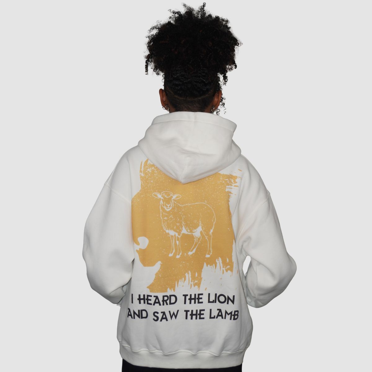 THE LION AND THE LAMB - Cropped Boxy Oversized Hoodie – Unisex