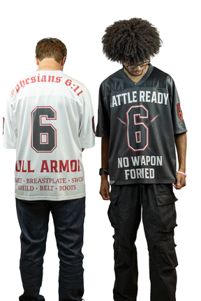 Battle Ready Oversized Jersey – “Full Armor” Edition - WHITE