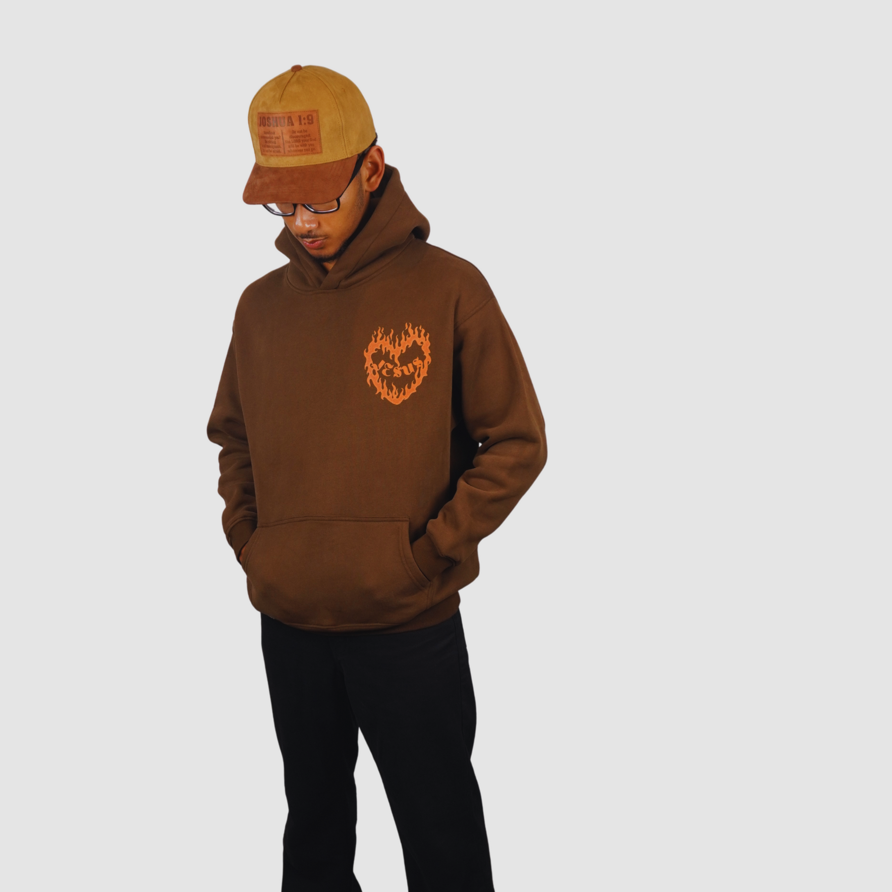 SET YOUR HEART ABLAZE – Unisex Premium Brown Hoodie