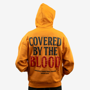 COVERED BY THE BLOOD - Luxury 3D Puff Print Oversize Heavyweight Hoodie