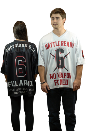 Battle Ready Oversized Jersey – “Full Armor” Edition - WHITE