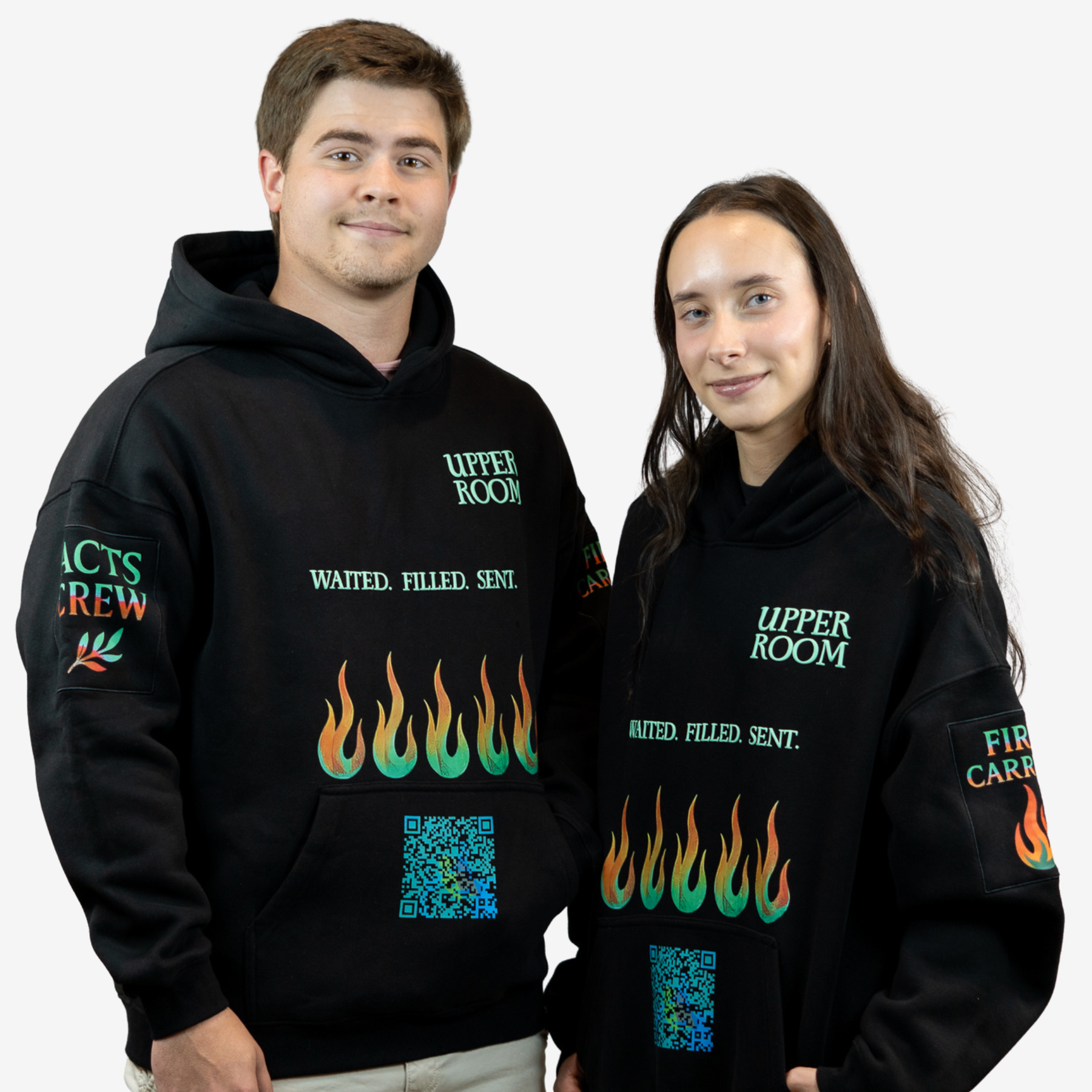 UPPER ROOM — “WAITED. FILLED. SENT.”  Premium Unisex Hoodie