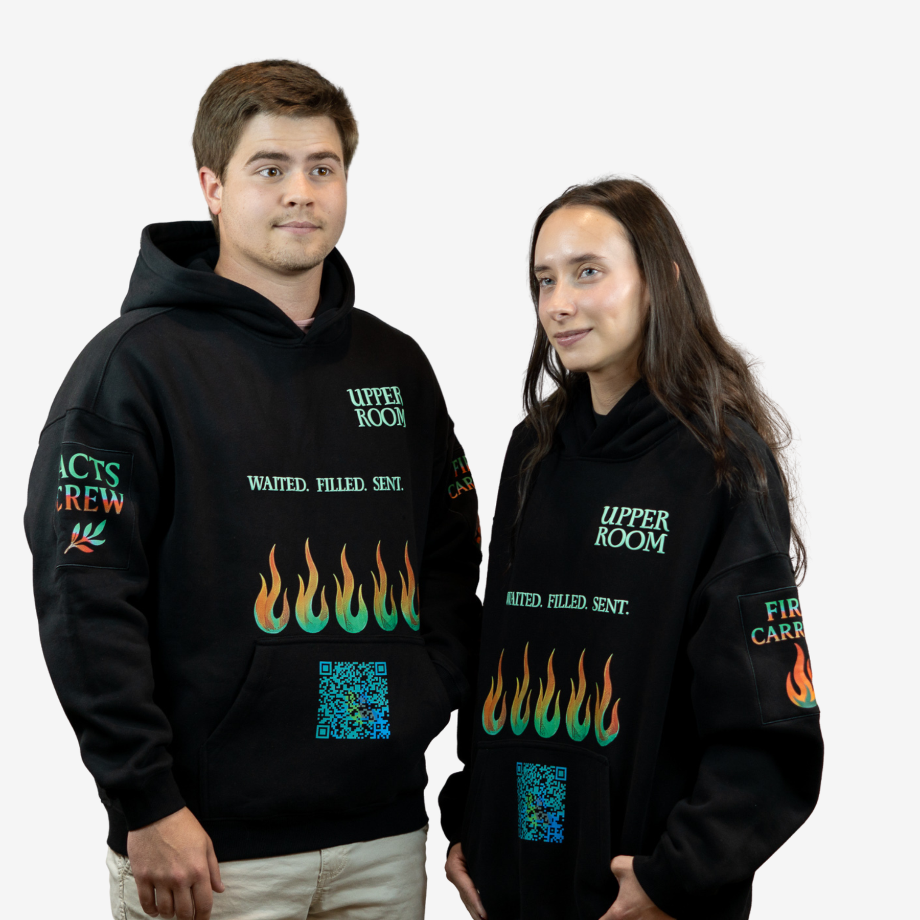 UPPER ROOM — “WAITED. FILLED. SENT.”  Premium Unisex Hoodie