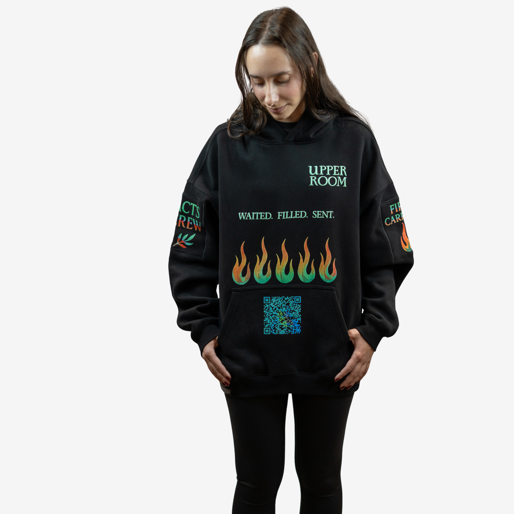 UPPER ROOM — “WAITED. FILLED. SENT.”  Premium Unisex Hoodie