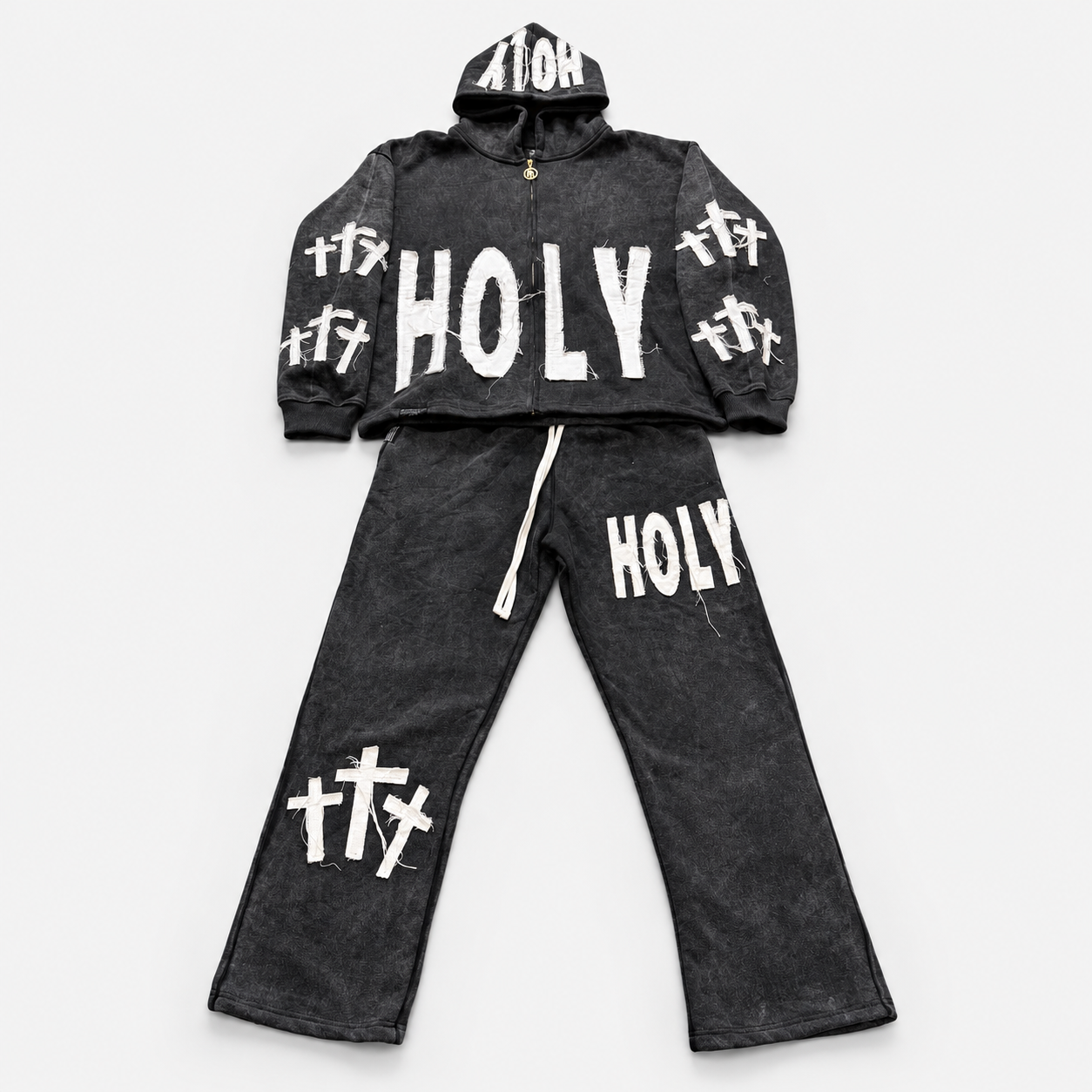 DISTRESSED HOLY THREE CROSSES Premium Sweatpants