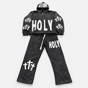 DISTRESSED HOLY THREE CROSSES Premium Sweatpants