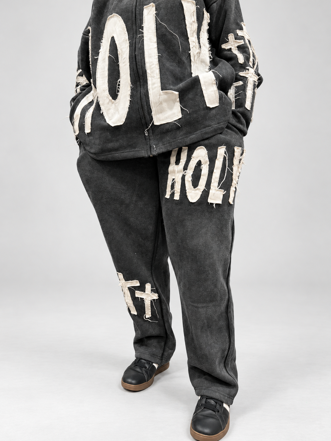 DISTRESSED HOLY THREE CROSSES Premium Sweatpants