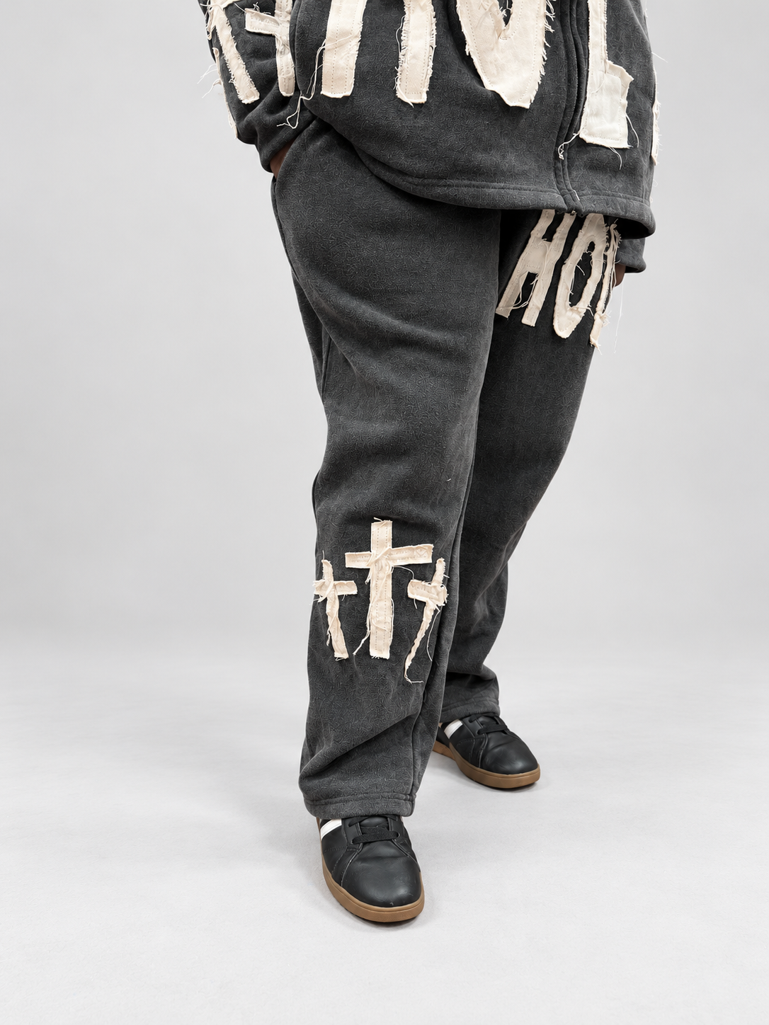 DISTRESSED HOLY THREE CROSSES Premium Sweatpants