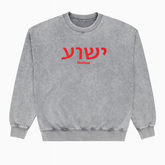 YESHUA (יֵשׁוּעַ) – Unisex Premium Oversized Embroidered Sweatshirt w/ Side Pockets