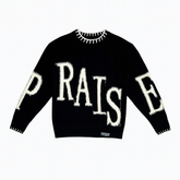 PRAISE Unisex Knit Sweater Pullover - BLACK