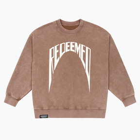 REDEEMED – Unisex Premium Oversized Puff Print Sweatshirt w/ Side Pockets
