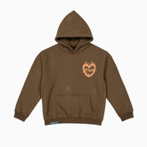 SET YOUR HEART ABLAZE – Unisex Premium Brown Hoodie