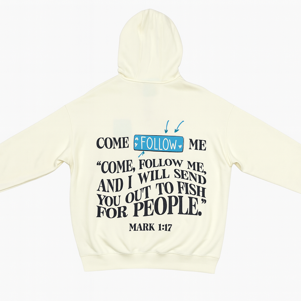 FOLLOW ME Luxury Oversized Unisex Heavyweight Zip-Up Hoodie