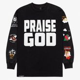 PRAISE GOD  – Unisex Premium Puff Print Long Sleeve Shirt