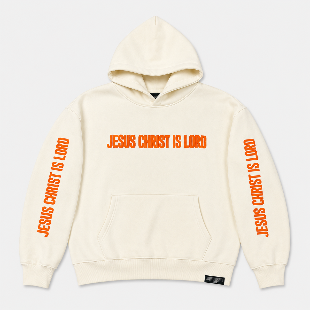 JESUS CHRIST IS LORD — SIGNATURE FULL FLEECE HOODIE i APRICOT