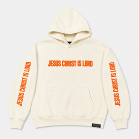 JESUS CHRIST IS LORD — SIGNATURE FULL FLEECE HOODIE i APRICOT
