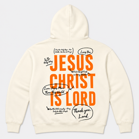JESUS CHRIST IS LORD — SIGNATURE FULL FLEECE HOODIE i APRICOT