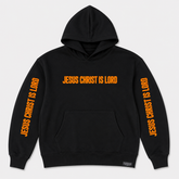 JESUS CHRIST IS LORD — SIGNATURE FULL FLEECE HOODIE I BLACK