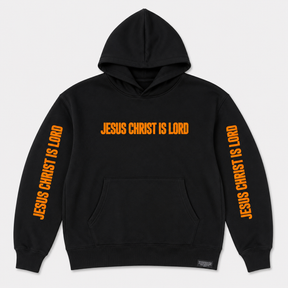 JESUS CHRIST IS LORD — SIGNATURE FULL FLEECE HOODIE I BLACK