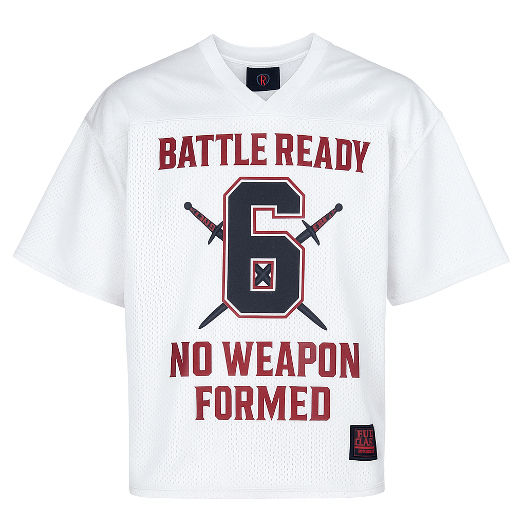 Battle Ready Oversized Jersey – “Full Armor” Edition - WHITE